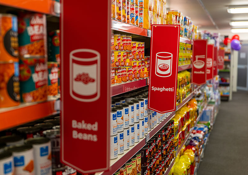 Social Supermarket are stacked full of everyday essentials to choose from