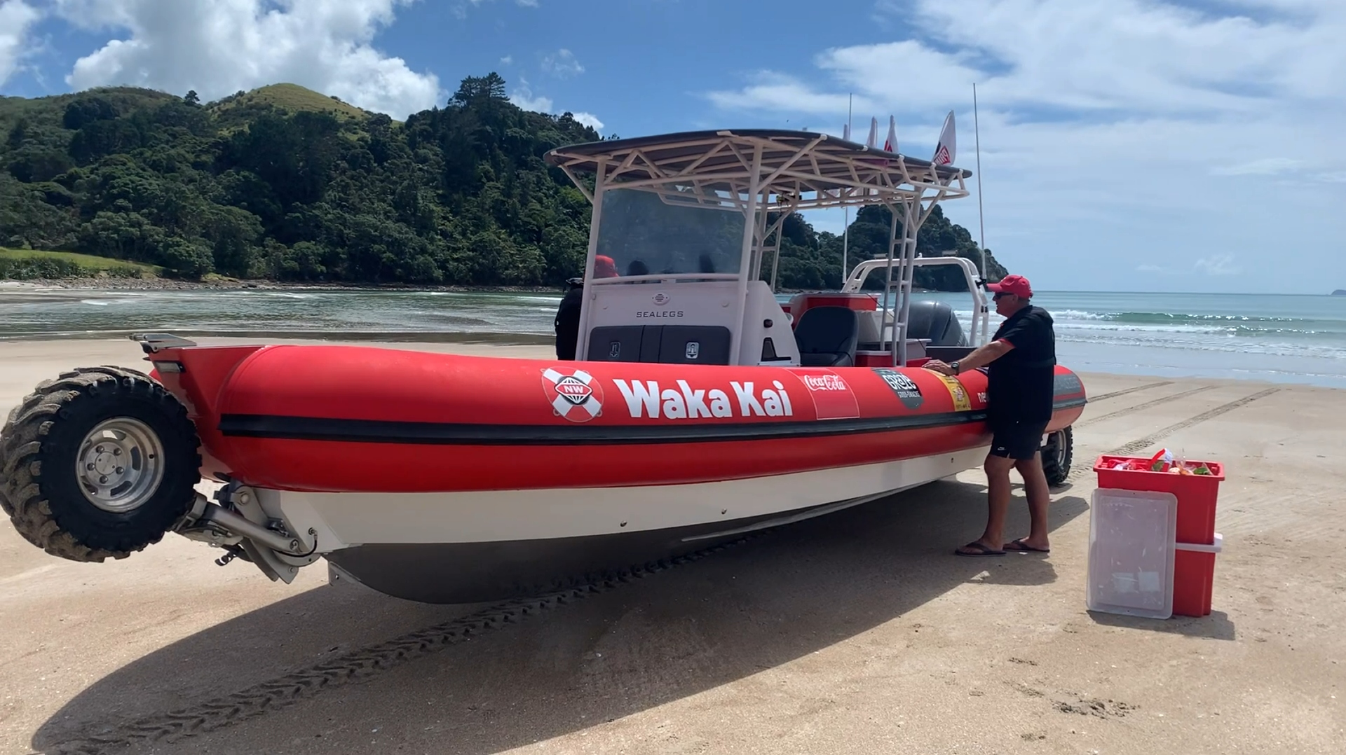New World Whitianga Deploys Waka Kai to Deliver Groceries to Cut Off Areas in the Coromandel 